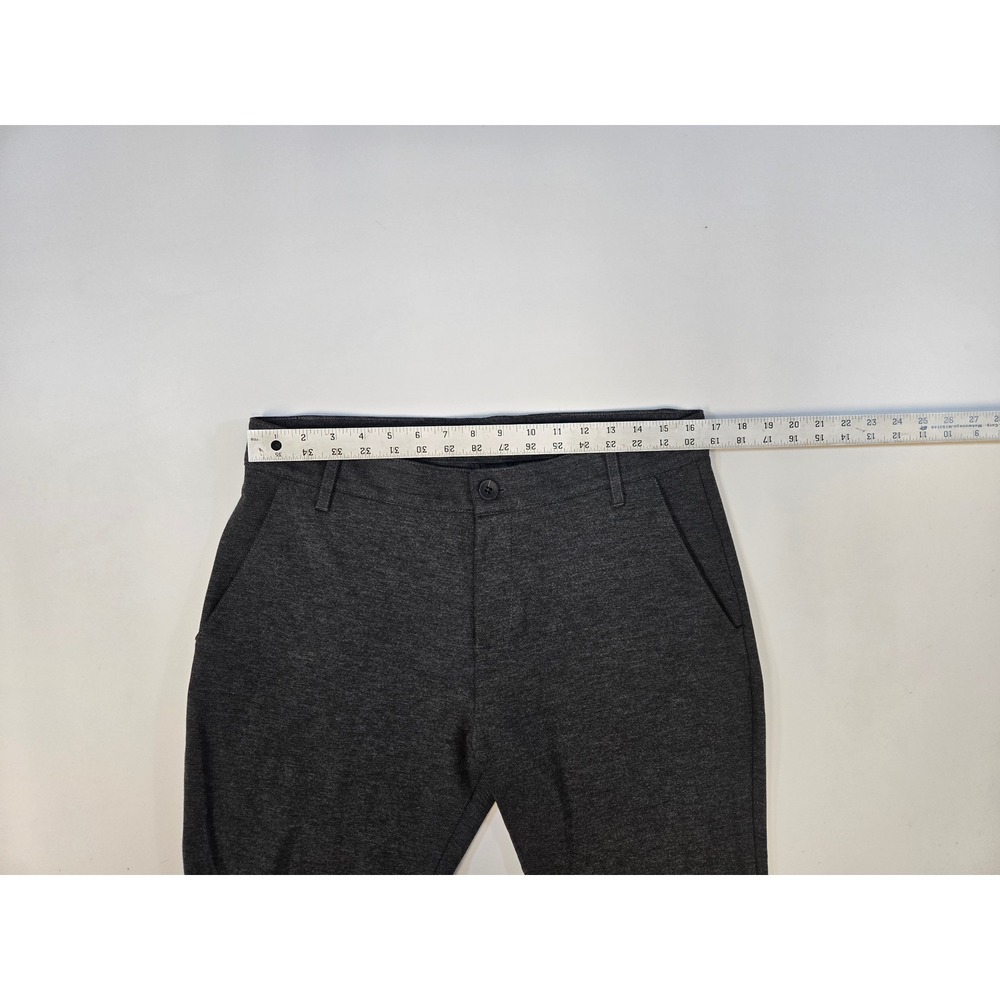 Paige Fraser Trousers Mens 34 Iced Black Heathered Knit Slim Fit Pants M817374 - Picture 6 of 10
